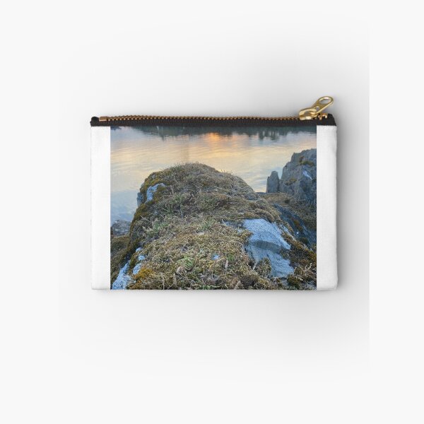 Item preview, Moss and lichen on rocks overlooking Kilmakilloge harbour designed and sold by Sinemathk.