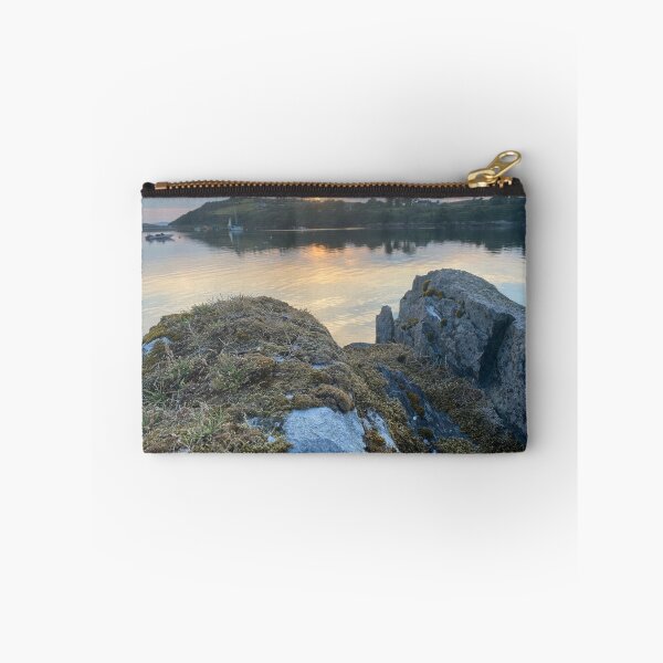 Item preview, Moss and lichen on rocks overlooking Kilmakilloge harbour designed and sold by Sinemathk.