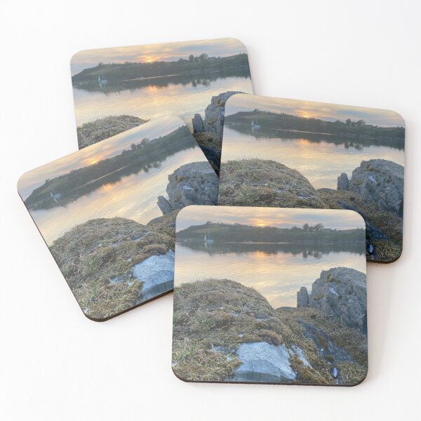 Item preview, Moss and lichen on rocks overlooking Kilmakilloge harbour designed and sold by Sinemathk.