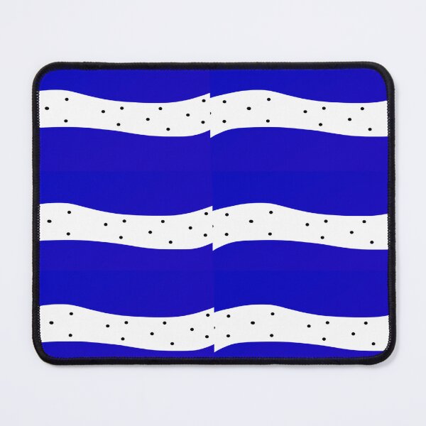 Item preview, White dotted Waves Pattern Bright Blue designed and sold by awsomepatterns.