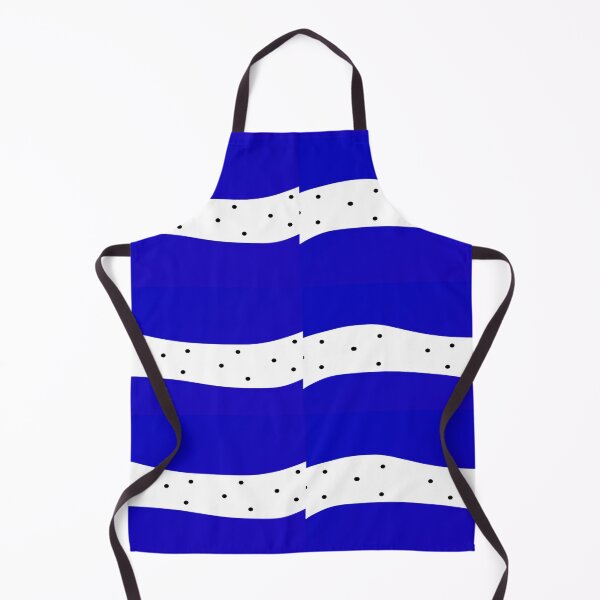 Item preview, White dotted Waves Pattern Bright Blue designed and sold by awsomepatterns.