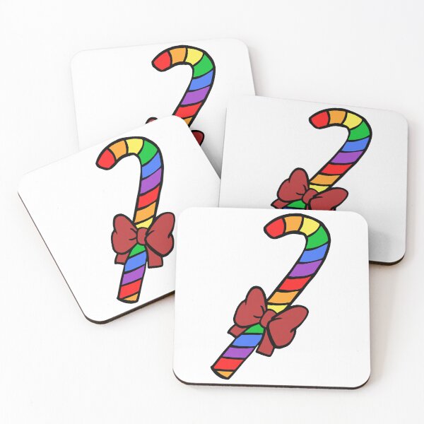 Item preview, RAINBOW PRIDE CANDY CANE | CHRISTMAS PRIDE designed and sold by Festive Feminist.