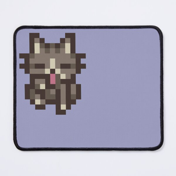 Item preview, Stardew Valley Grey/Gray Cat lick designed and sold by aiya-pixels.