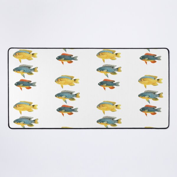 Item preview, Colorful fish chart (white) designed and sold by Madame Memento.