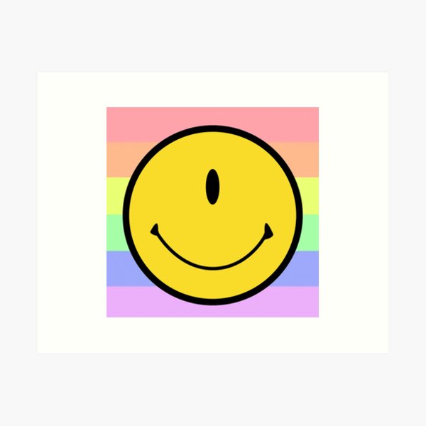 Artikel-Vorschau von Gay Pride Flag One Eye Alien Smiley Emoji Gesicht, designt und verkauft von sarascoprox.