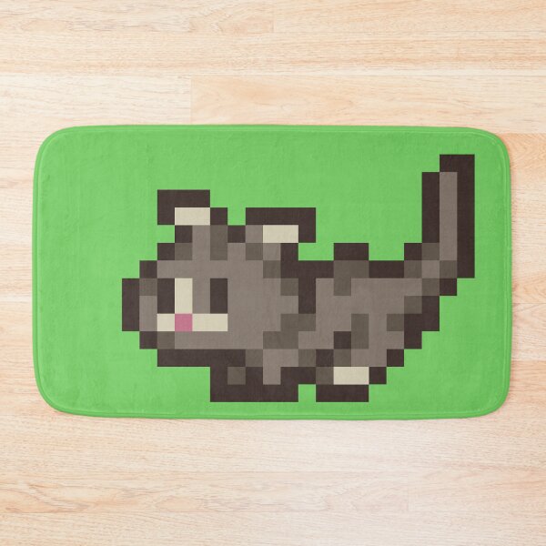 Item preview, Stardew Valley Grey/Gray Cat Pounce designed and sold by aiya-pixels.