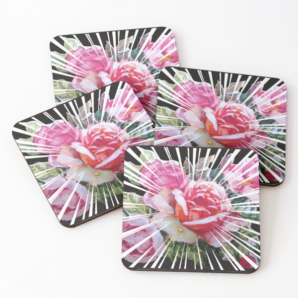 Item preview, Fairytale Germany pink roses rays wreath paper cut designed and sold by G-M-Designs.