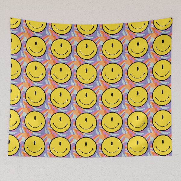 Item preview, 70s Groovy Flag One Eye Alien Smiley Emoji Face designed and sold by sarascoprox.