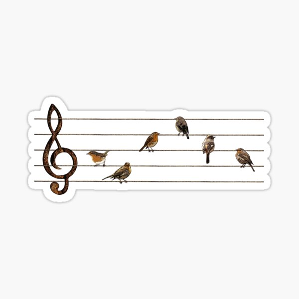 Bird stickers stock vector. Illustration of draw, music - 27375935