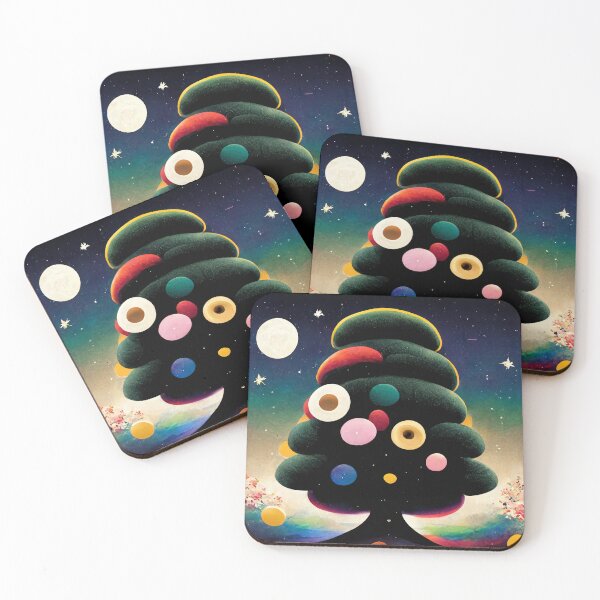 Item preview, A round Christmas tree in the moonlight designed and sold by LiliD.