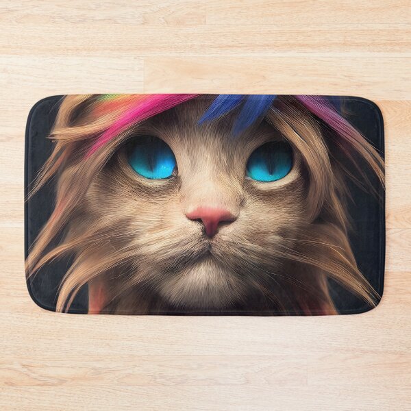 Item preview, Abstract Colorful Cat Face Art designed and sold by NTGUILTY.