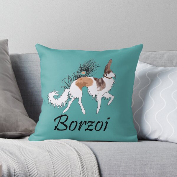 Sable Borzoi Throw Pillow