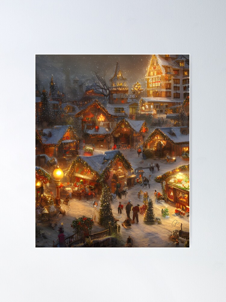 Christmas Market Poster for Sale by plainhavoc