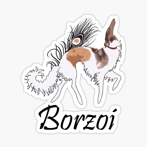 Sable Borzoi Sticker