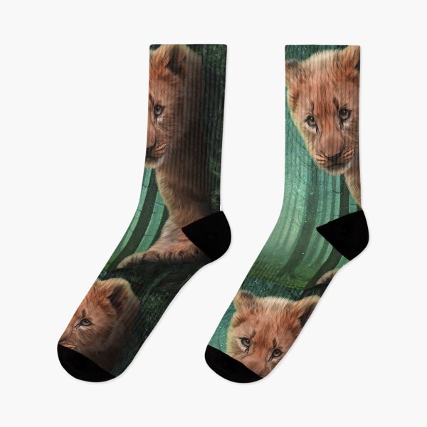 Item preview, Little cute tiger hiding behind a tree in the deep forest designed and sold by LenaKiagia.