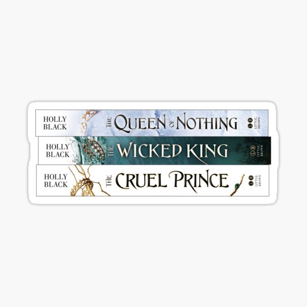 Vista previa del artículo con la obra «la pila de libros de la trilogía cruel del príncipe holly black», diseñado y vendido por choochuu.