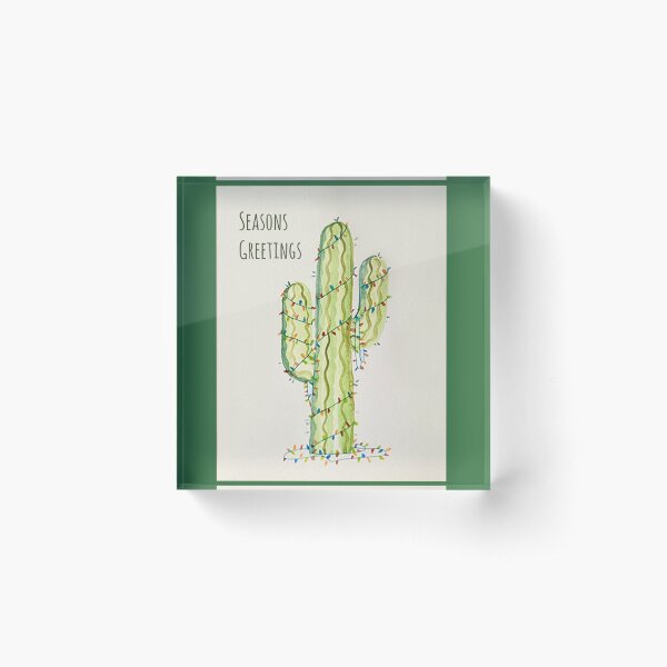 Item preview, Seasons Greetings Christmas Cactus designed and sold by Sabrina Chapman.