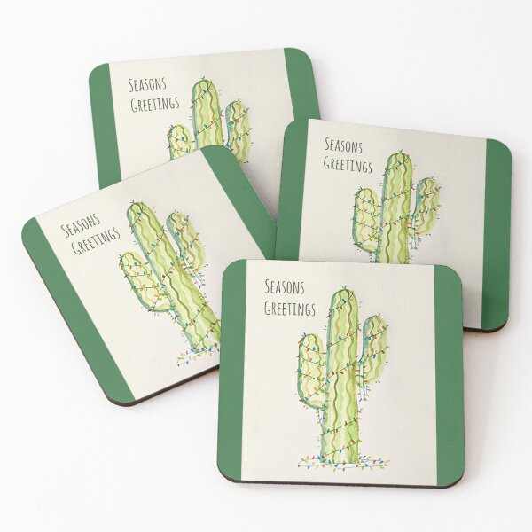 Item preview, Seasons Greetings Christmas Cactus designed and sold by Sabrina Chapman.