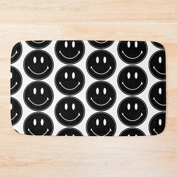 Item preview, Black Matte Retro Smiley Emoji Face designed and sold by sarascoprox.