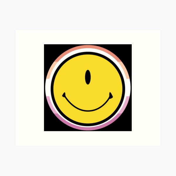 Artikel-Vorschau von Lesbenstolz 70er Hippie Retro One Eye Alien Smiley Emoji Gesicht, designt und verkauft von sarascoprox.