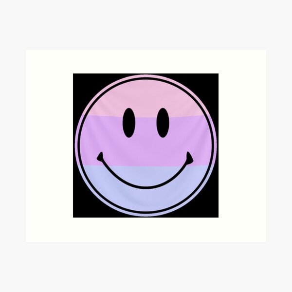 Artikel-Vorschau von  Bisexueller Stolz 70er Hippie Retro Smiley Emoji Gesicht, designt und verkauft von sarascoprox.