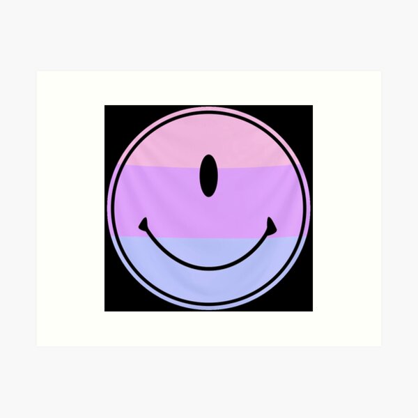 Artikel-Vorschau von Ein Auge Alien Bisexual Pride 70er Hippie Retro Smiley Emoji Gesicht, designt und verkauft von sarascoprox.