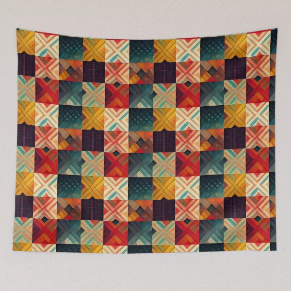 Item preview, Criss Cross Squares Patchwork designed and sold by BuraxisDesigns.