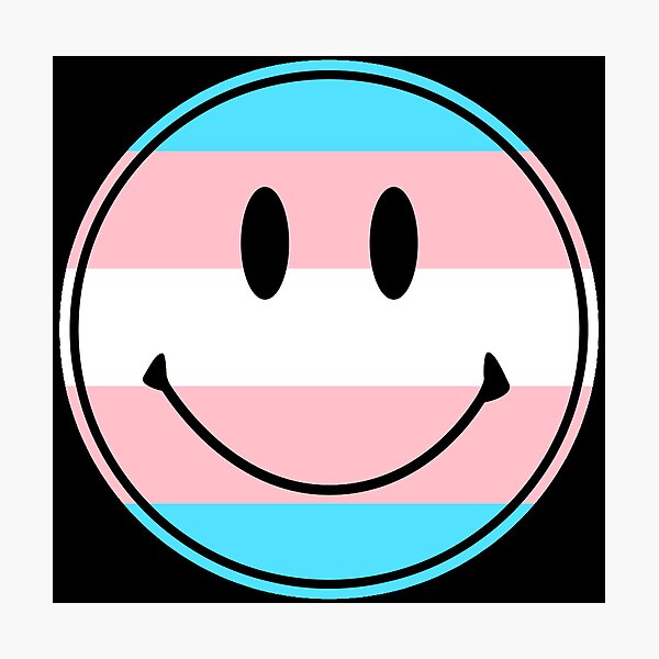 Artikel-Vorschau von Transgender Pride Pride 70er Hippie Retro Smiley Emoji Gesicht, designt und verkauft von sarascoprox.