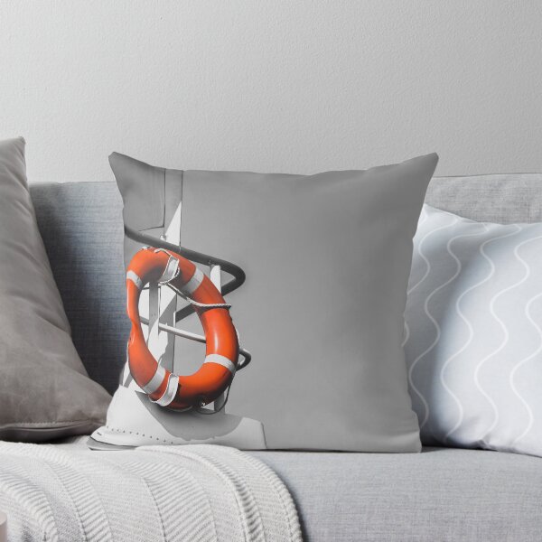 Item preview, Bright orange lifebuoy on a yacht side designed and sold by dvoevnore.