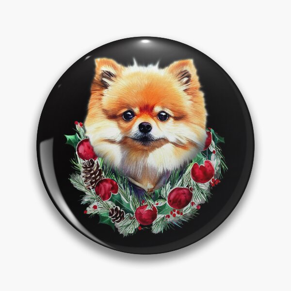 Item preview, Hipster Pomeranian Dog Christmas Wreath designed and sold by netdota.