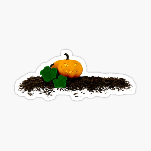 grinning halloween pumpkin Sticker