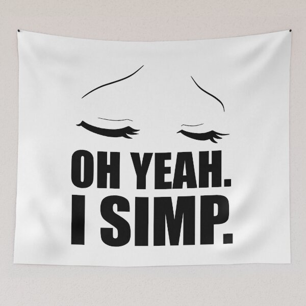 Item preview, Oh Yeah I Simp. Closed anime eyes for simps designed and sold by abowersock.