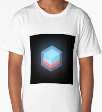 layered cube cross section Long T-Shirt