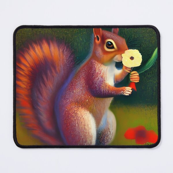 Item preview, Squirrel with Flower designed and sold by NitaBond.