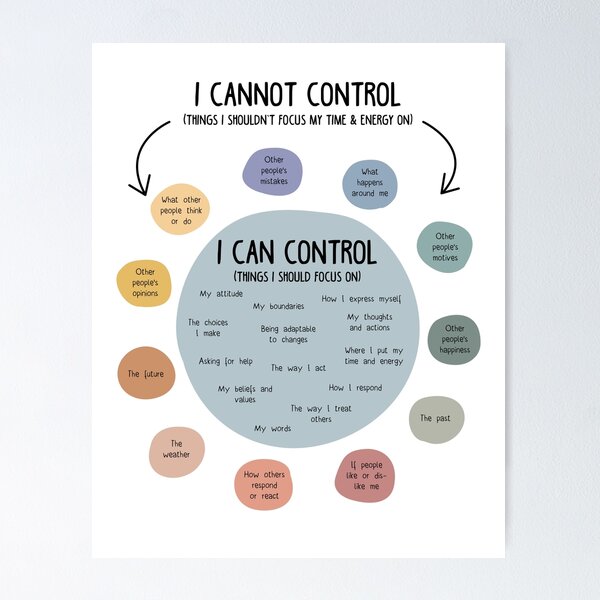 Item preview, Things I can and can't control designed and sold by lightsaltdesign.