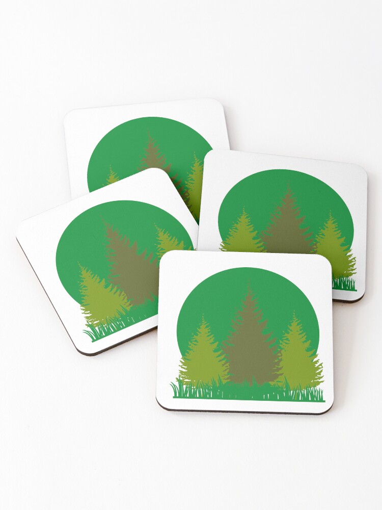 Thumbnail 1 of 5, Coasters (Set of 4), Trees designed and sold by GL77.