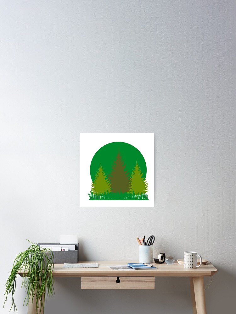 Thumbnail 2 of 3, Poster, Trees designed and sold by GL77.