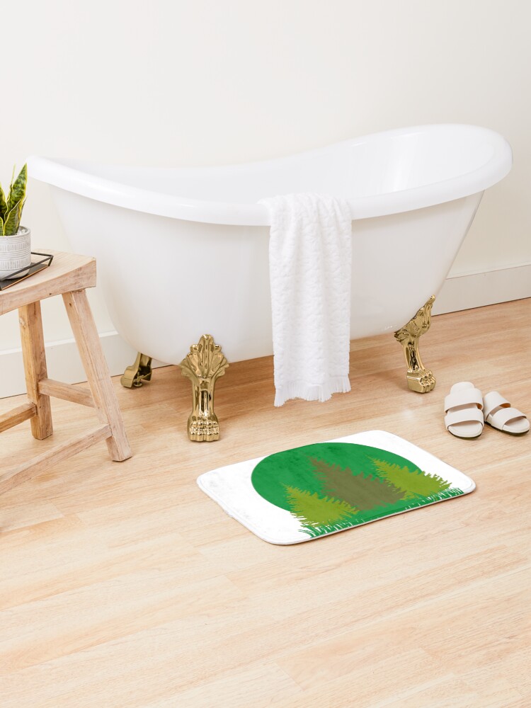 Thumbnail 2 of 6, Bath Mat, Trees designed and sold by GL77.