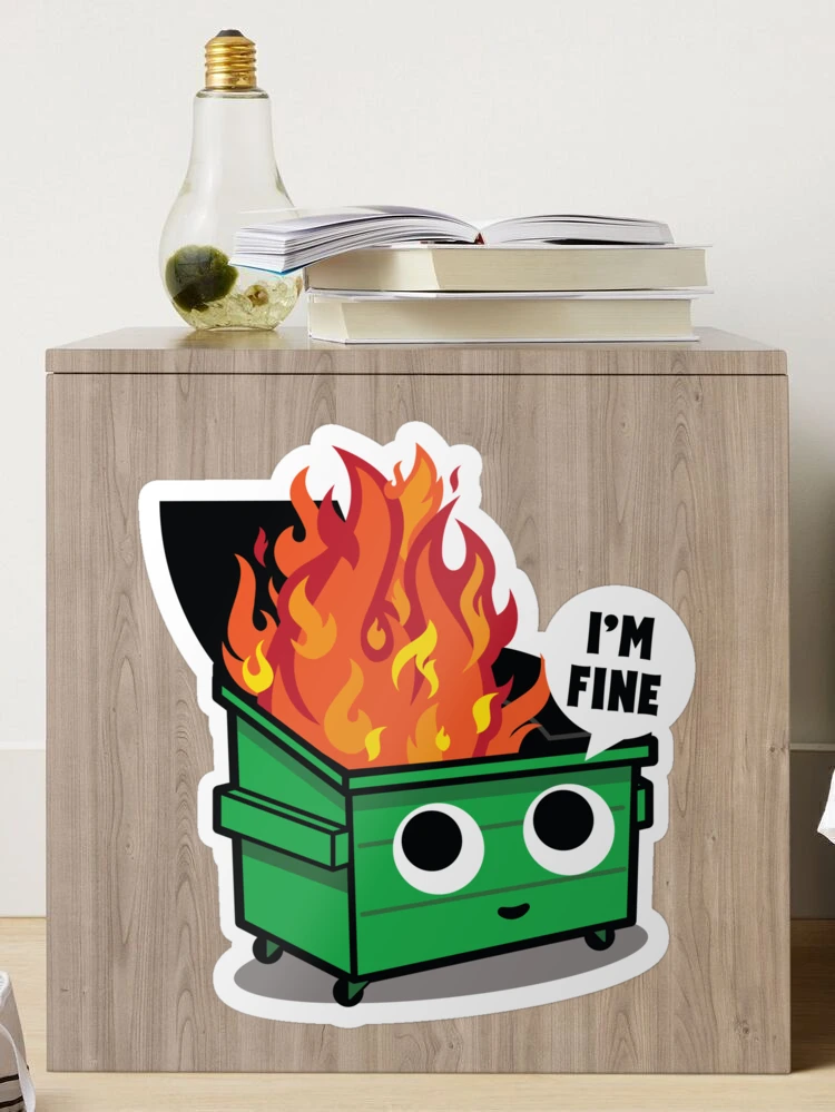 (3Pcs) Ask Me About My Shift Dumpster Fire Sticker Funny Dumpster Fire Meme  Sticker Funny Trash Bin Dumpster Fire Stickers Gift Decoration for Hard