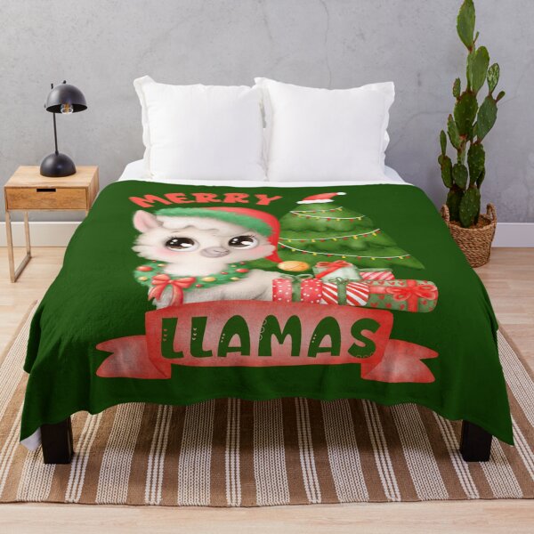 Item preview, Cute Llama in Santa Hat, Merry Llamas, Xmas Llama designed and sold by Spiritualish.
