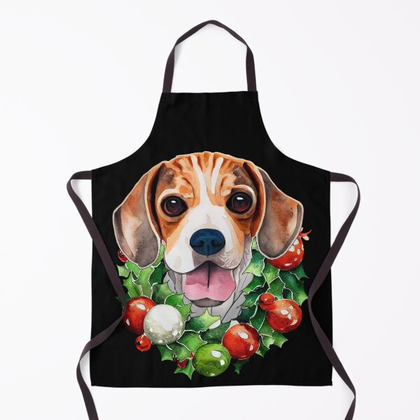Item preview, Hipster Beagle Dog Christmas Wreath designed and sold by netdota.