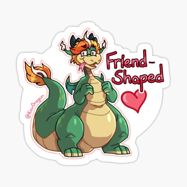 "FriendShaped Dragon" Sticker for Sale by Kavallier Redbubble