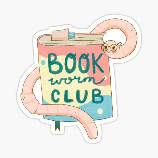 Book Worm Club Sticker