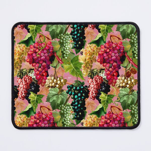 Item preview, Exotic Vintage grapes pattern, vines, vintage florals, botanical pattern, blush pink floral illustration  designed and sold by ZeinabTaha.