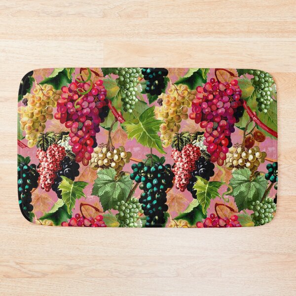 Item preview, Exotic Vintage grapes pattern, vines, vintage florals, botanical pattern, blush pink floral illustration  designed and sold by ZeinabTaha.