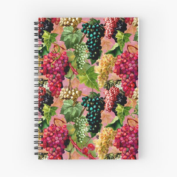 Item preview, Exotic Vintage grapes pattern, vines, vintage florals, botanical pattern, blush pink floral illustration  designed and sold by ZeinabTaha.