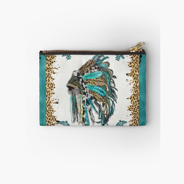 Item preview, Native American Headdress With Thunderbirds And Cheetah Pattern designed and sold by handsoftime2020.
