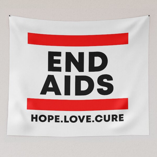 Item preview, END AIDS Hope Love Cure designed and sold by Color-Sparkle.