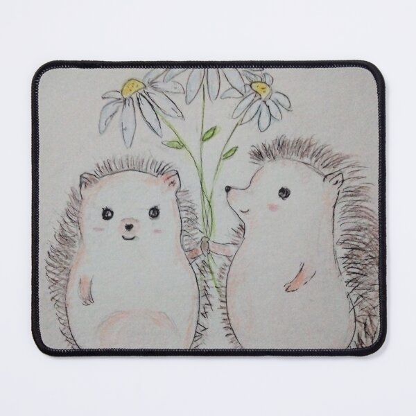 Item preview, Hedgehogs and daisies designed and sold by Sifan.