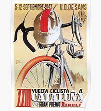 Póster Cartel de la carrera ciclista de la gira de España de 1943